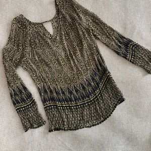 Anthro Sheer Silk Blouse